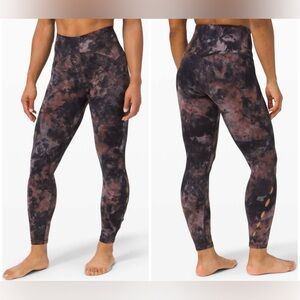 Lululemon Unlimit High-Rise Tight 25" *Keyhole- Diamond Dye Graphite Grey Pink/2
